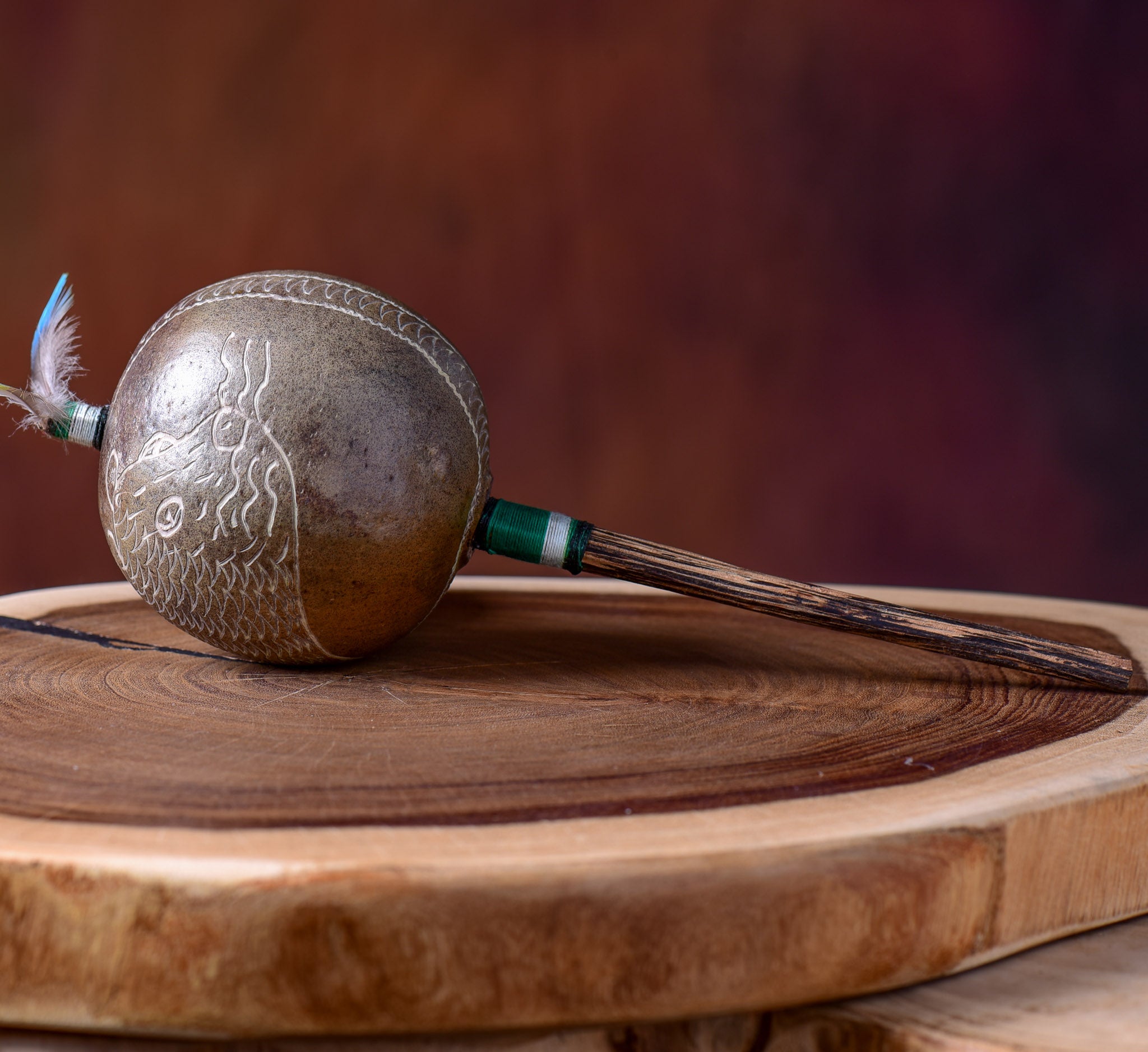 Large Shipibo Maracas The Moon
