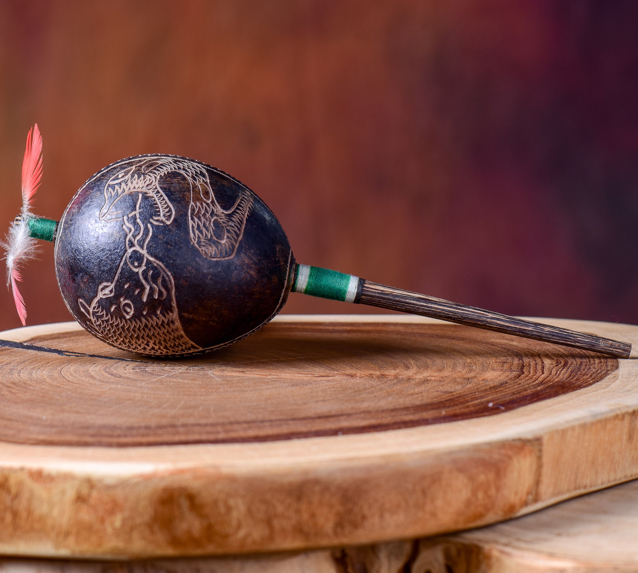 Large Shipibo Maracas The Condor/Humming bird