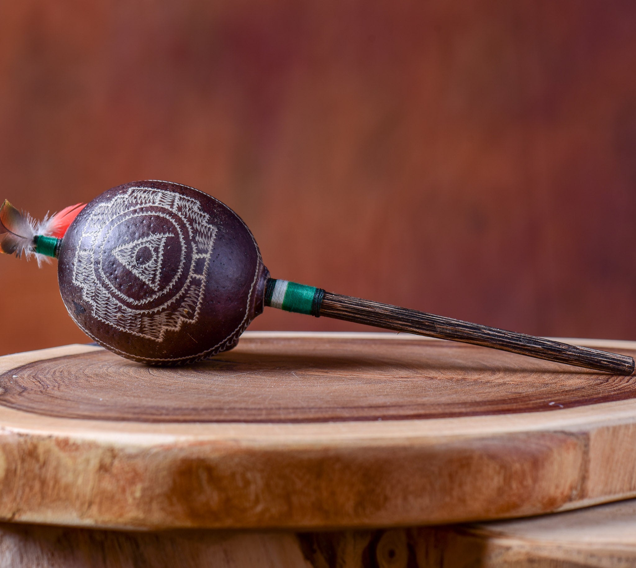 Medium Shipibo Maracas Pyramid Eye