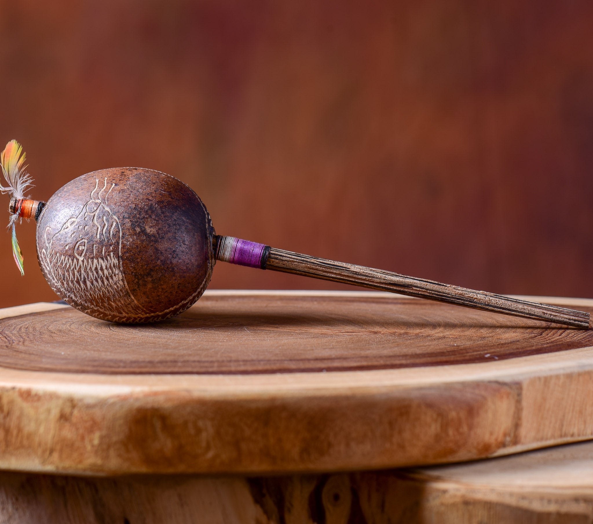 Medium Shipibo Maracas The Snake & The Bird