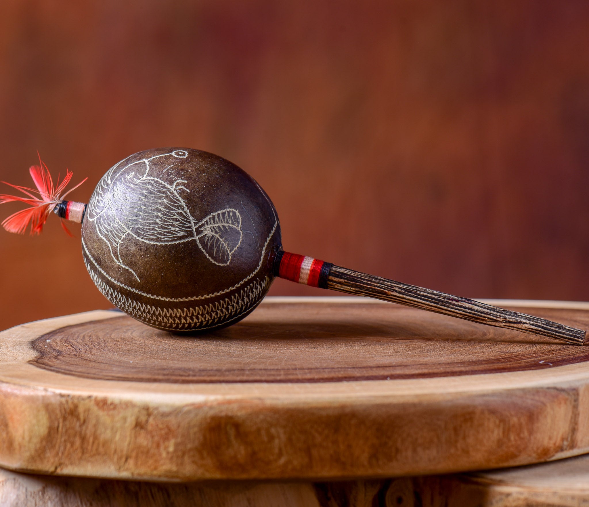 Medium Shipibo Maracas The Humming Bird & The Pyramid