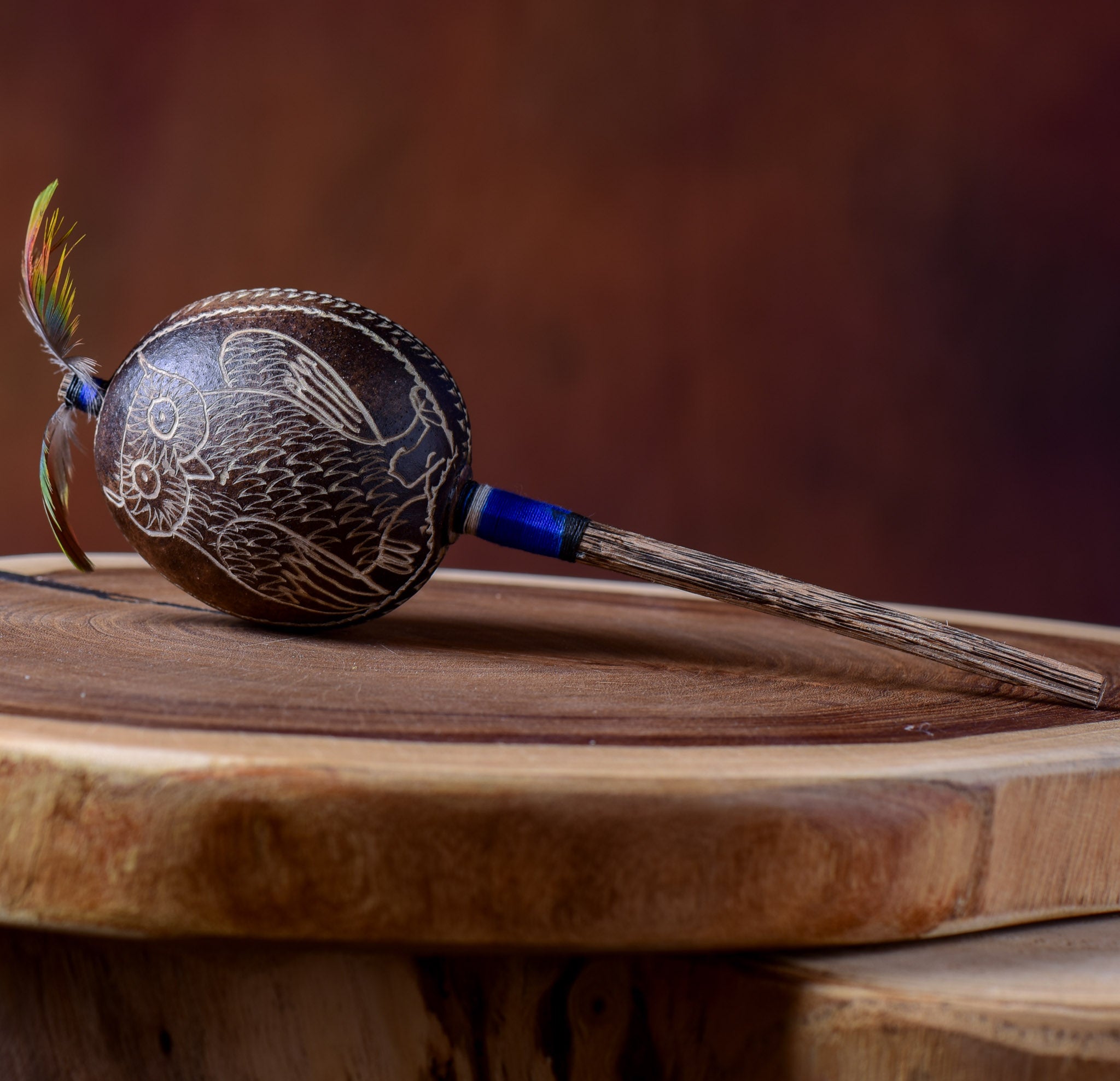 Medium Shipibo Maracas The Owl