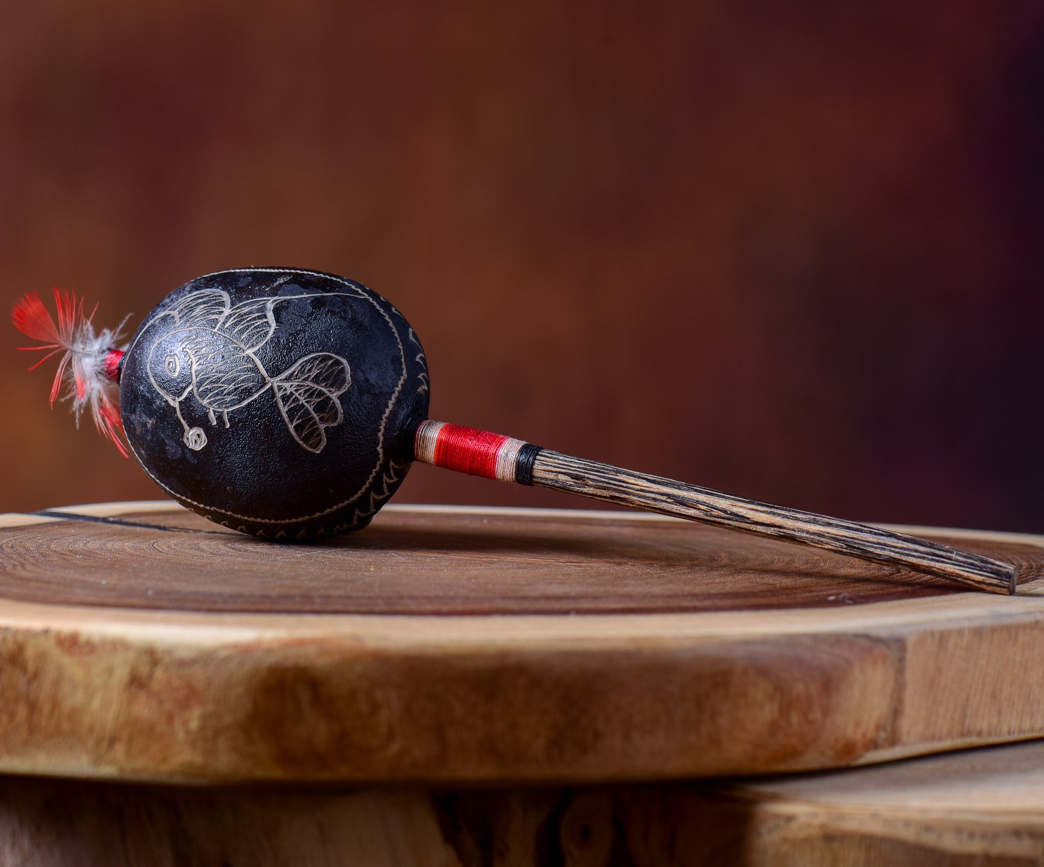 Medium Shipibo Maracas The Flower Of Life