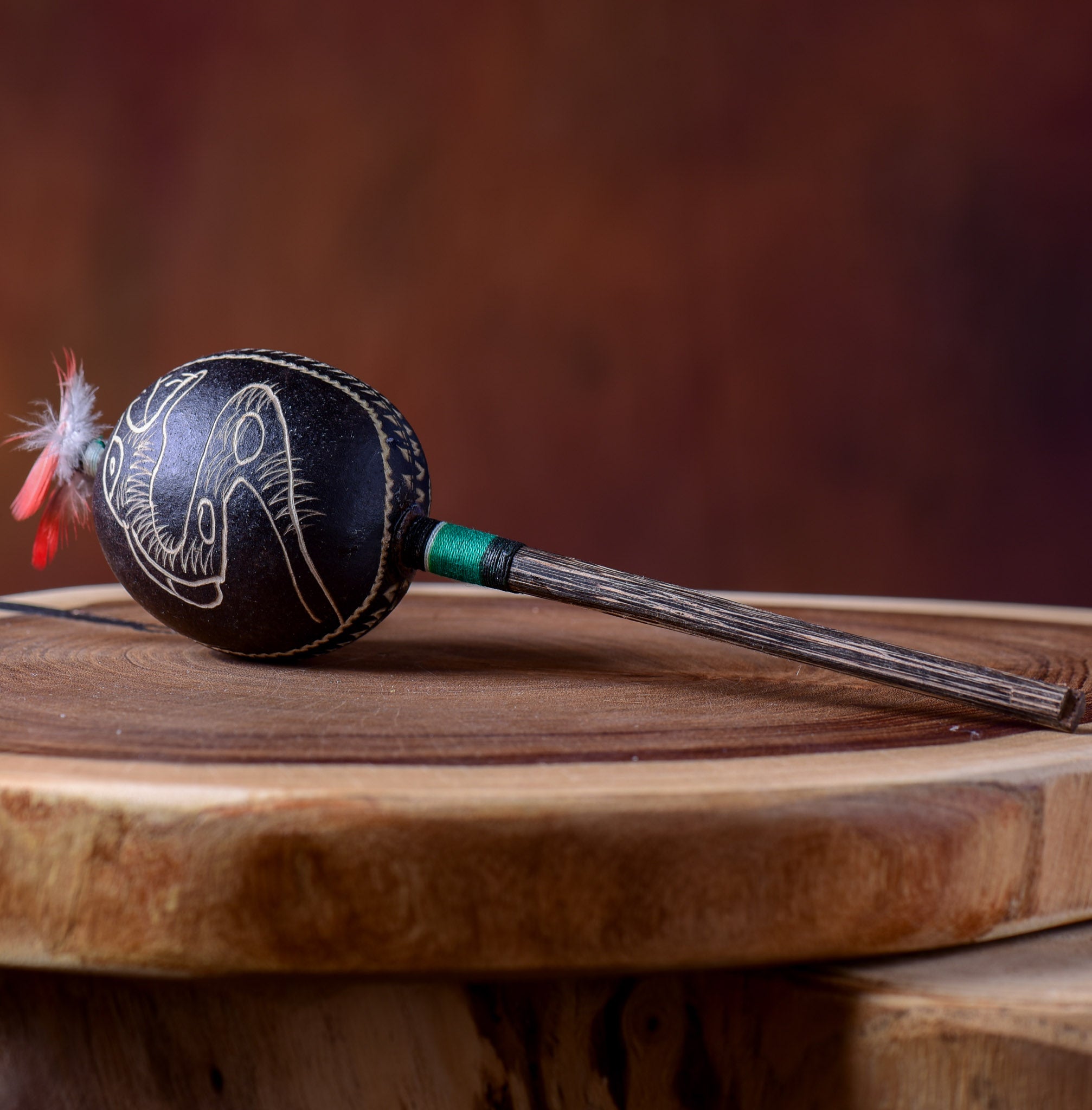 Small Shipibo Maraca The Black Snake