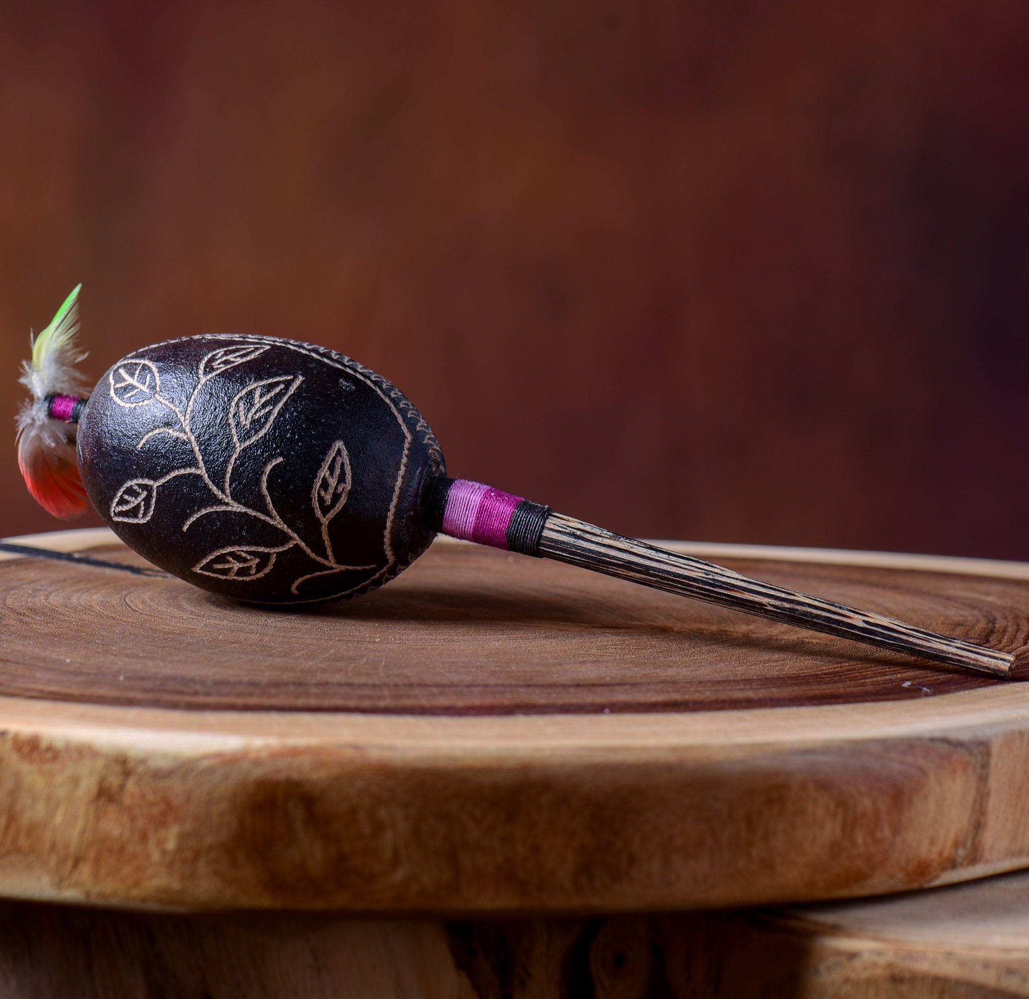 Small Shipibo Maraca Flowers