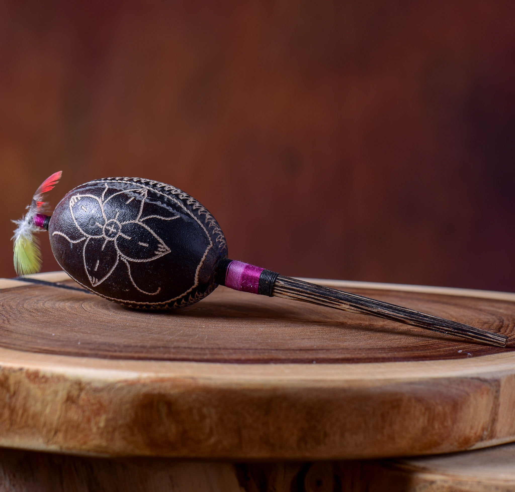 Small Shipibo Maraca Flowers