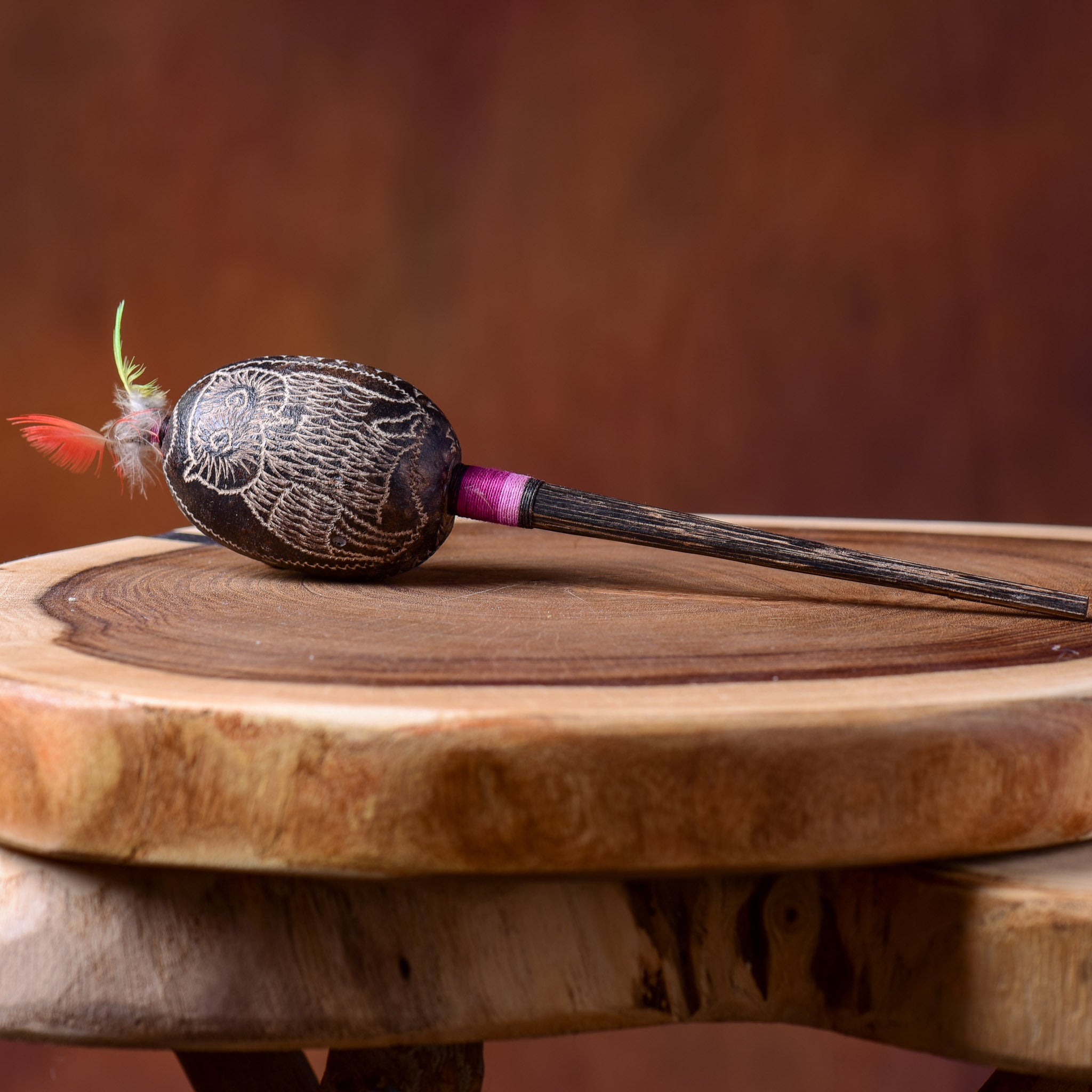 Small Shipibo Maraca The Owl