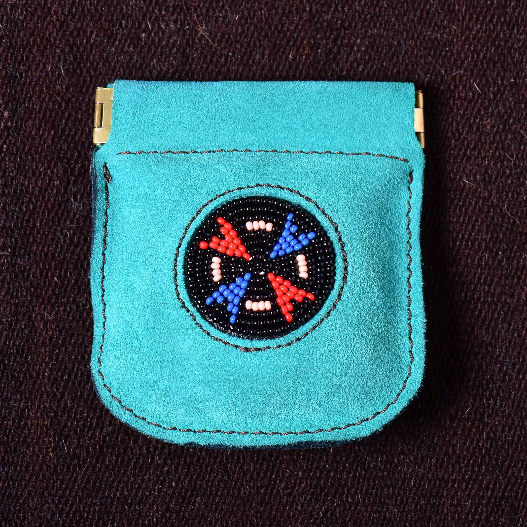 Andino Push - Otavalo Leather Beads Embroidery Purse Torque