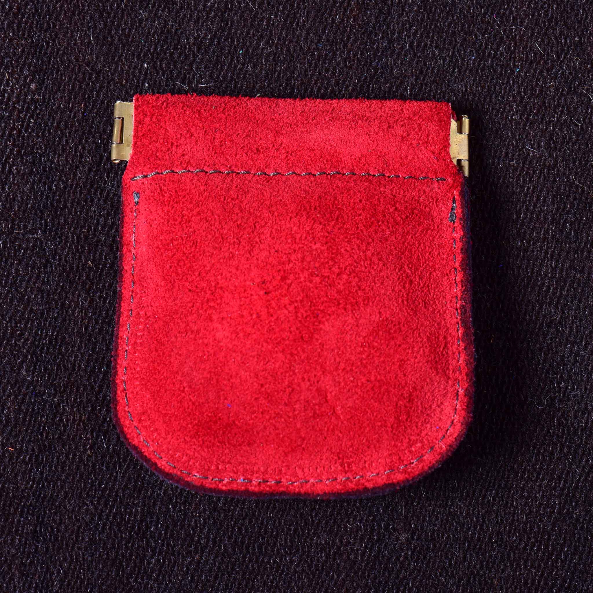 Andino Push - Otavalo Leather Beads Embroidery Purse Red Stars