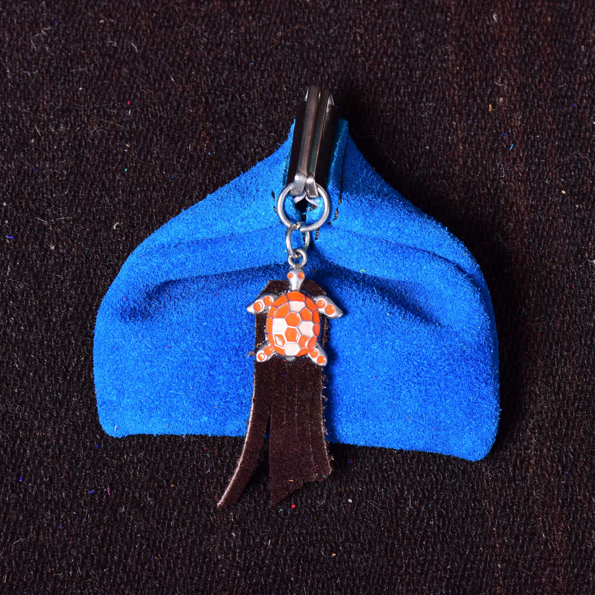 Andino Tortuguero - Otavalo Leather Turtle Clasp Purse Light Blue