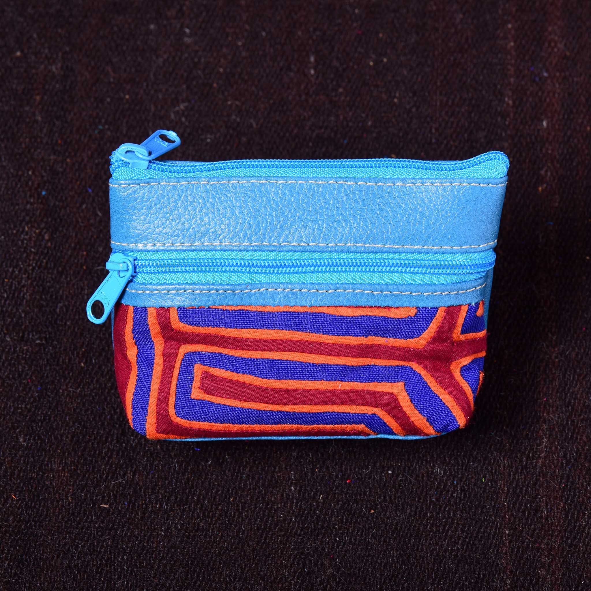 Monedero - Kuna Mola & Leather Purse