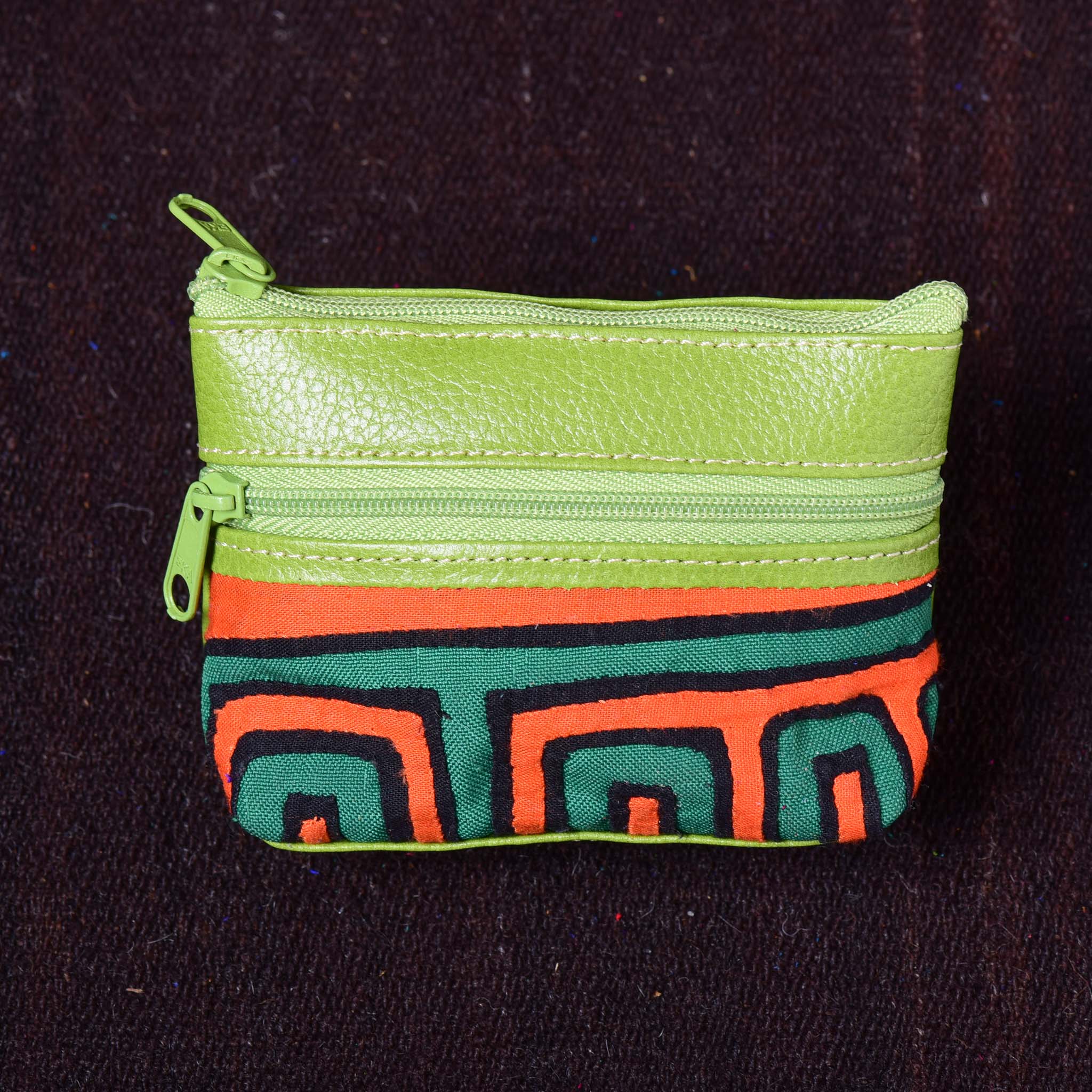 Monedero - Kuna Mola & Leather Purse