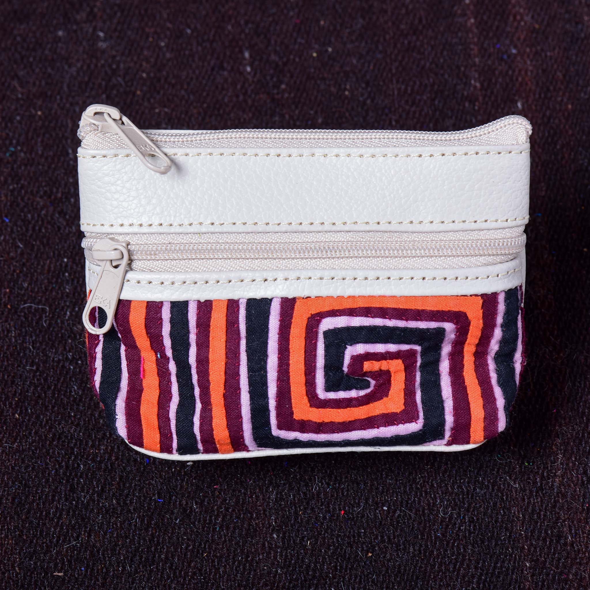 Monedero - Kuna Mola & Leather Purse