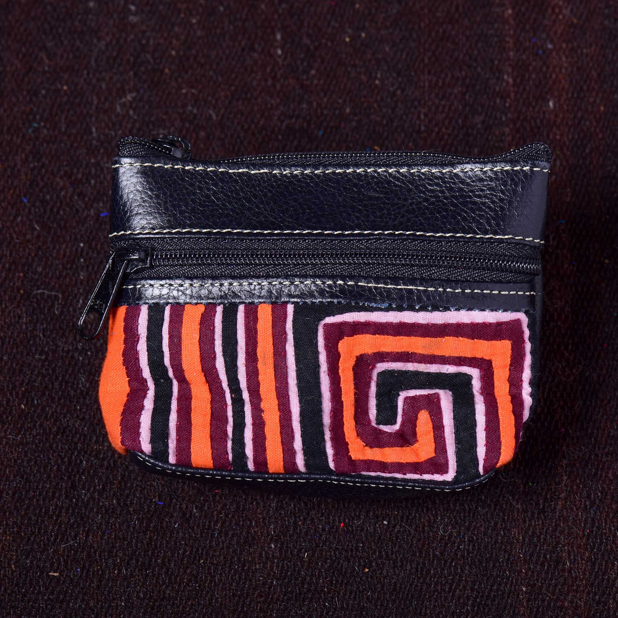 Monedero - Kuna Mola & Leather Purse