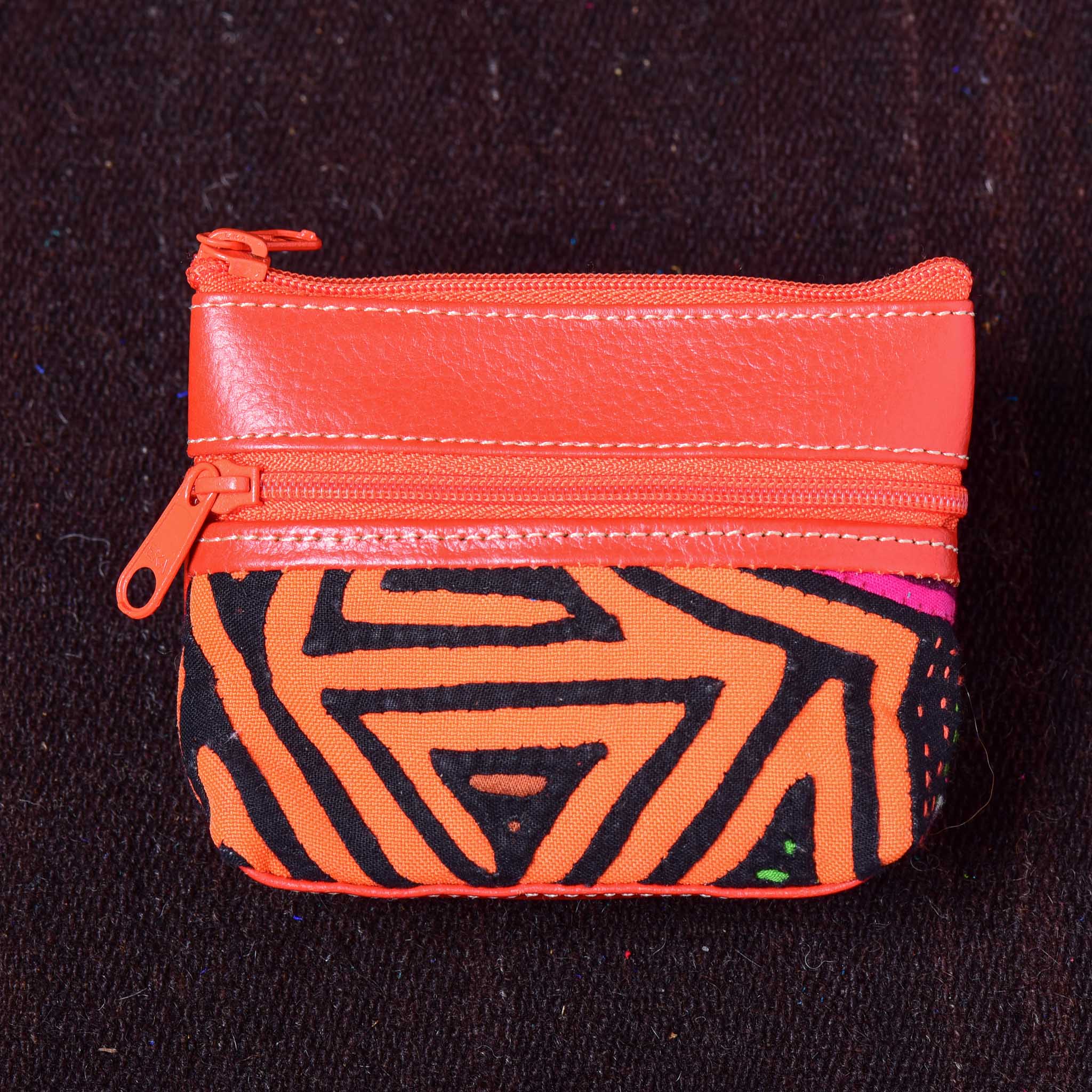 Monedero - Kuna Mola & Leather Purse