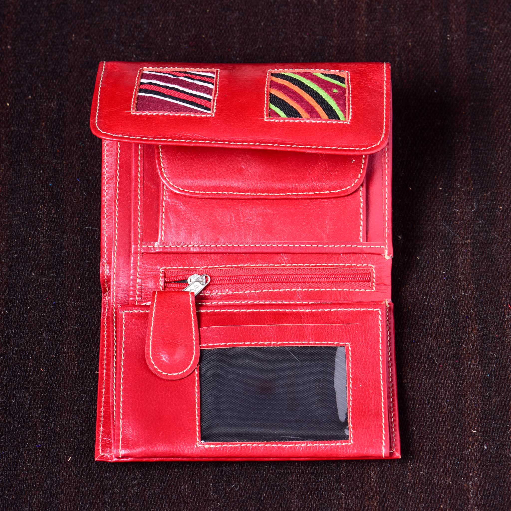 Billetera - Kuna Mola & Leather Purse