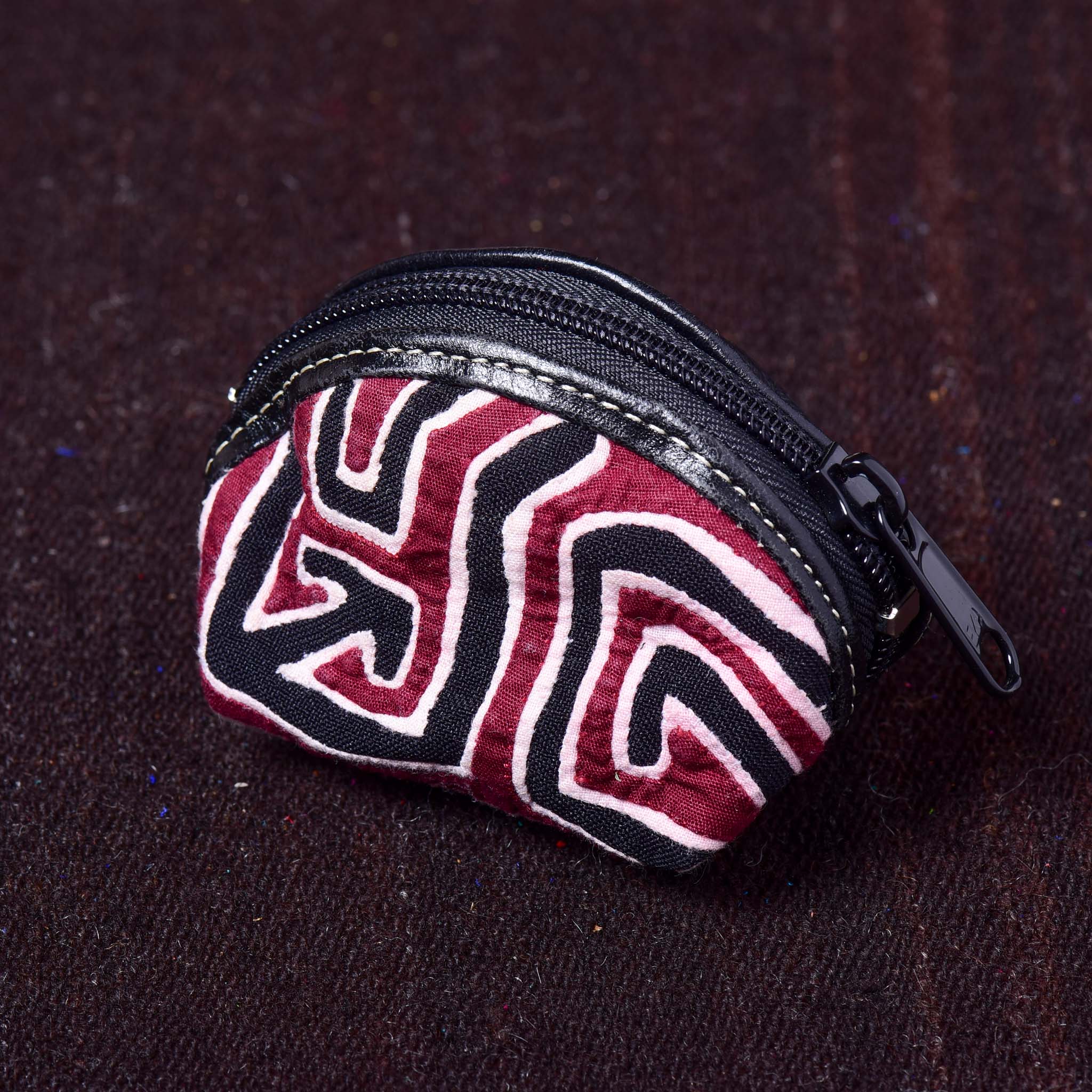 Redondo - Kuna Mola & Leather Purse black