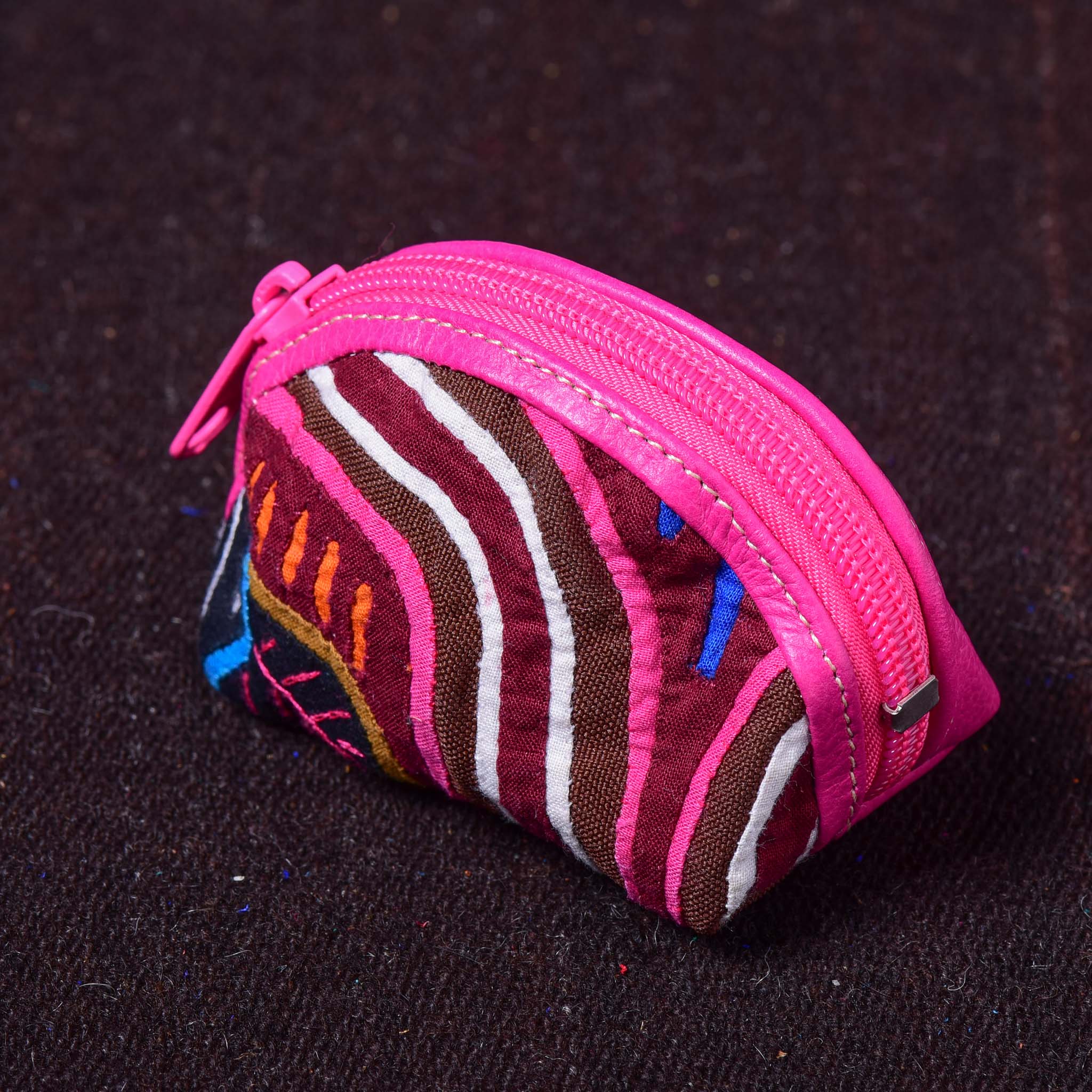 Redondo - Kuna Mola & Leather Purse pink