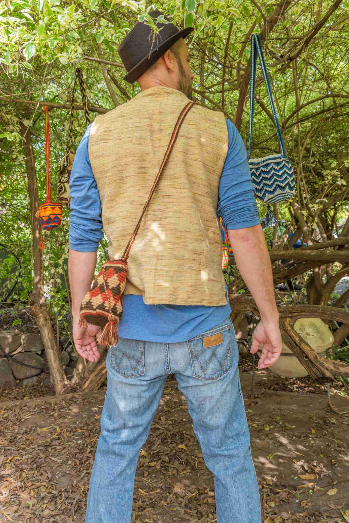 Wayuu Small Knitted Mochila Bag Brown