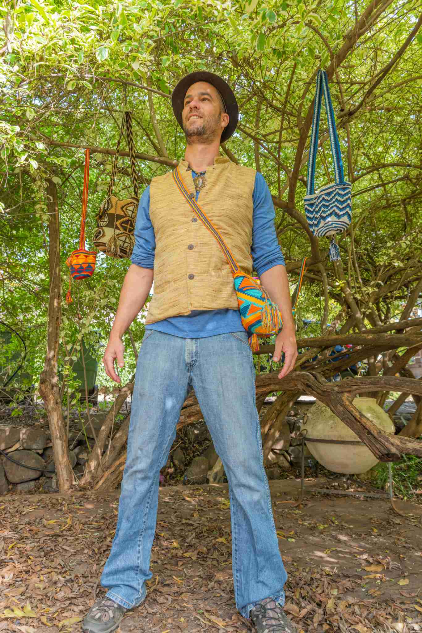 Wayuu Small Knitted Mochila Bag Orange