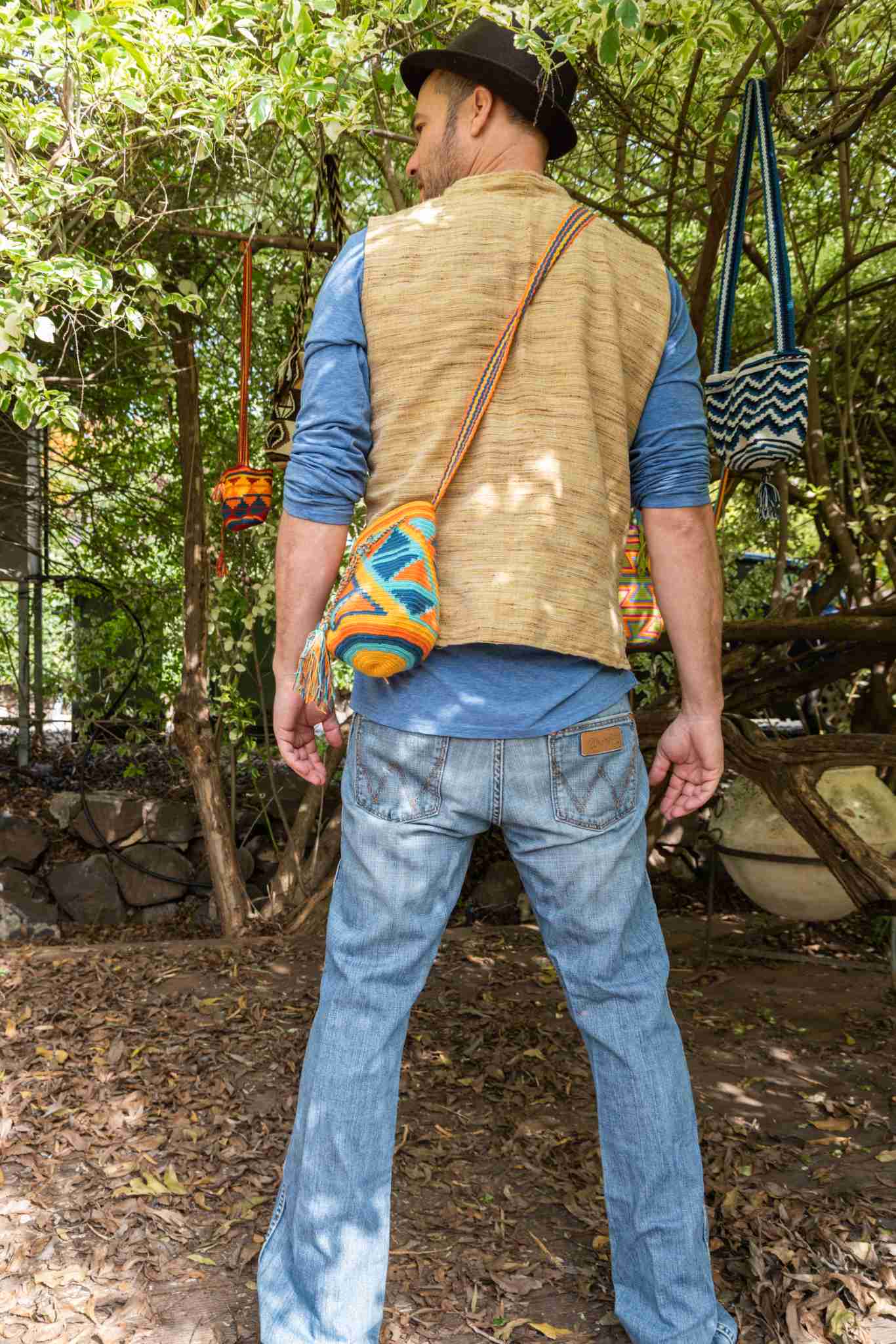 Wayuu Small Knitted Mochila Bag Orange