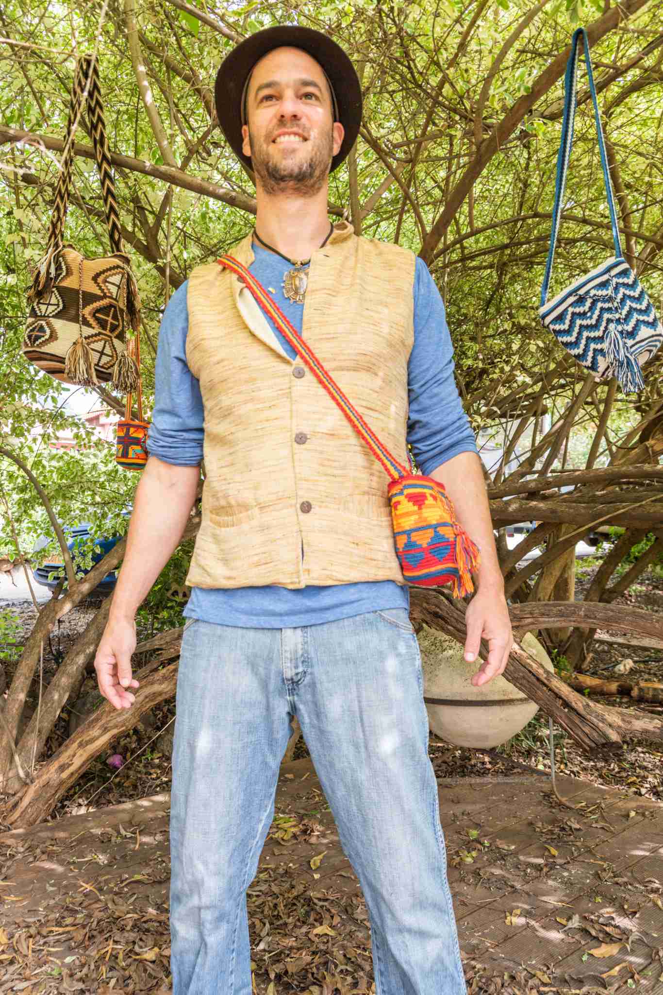 Wayuu Small Knitted Mochila Bag Triangles