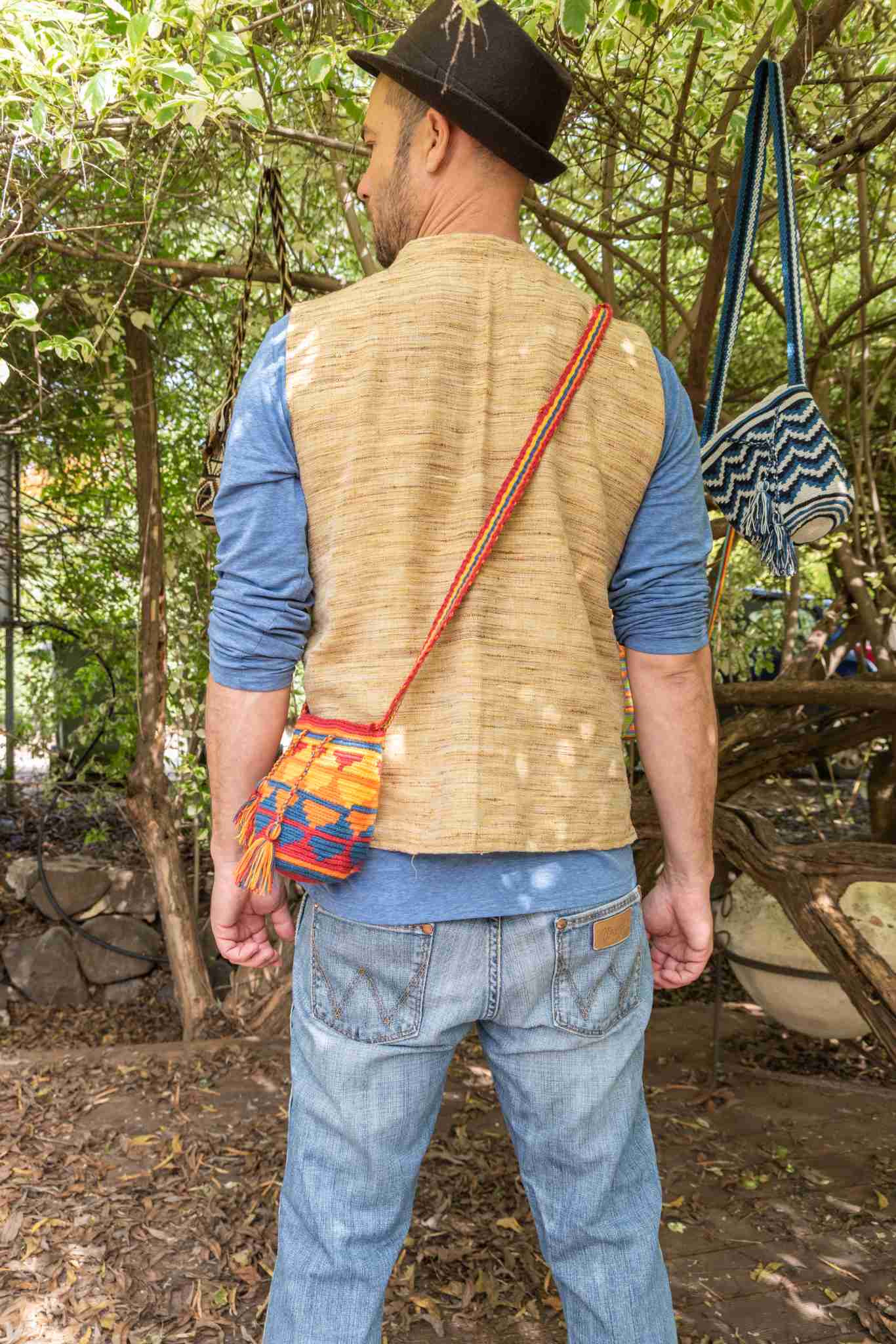 Wayuu Small Knitted Mochila Bag Triangles