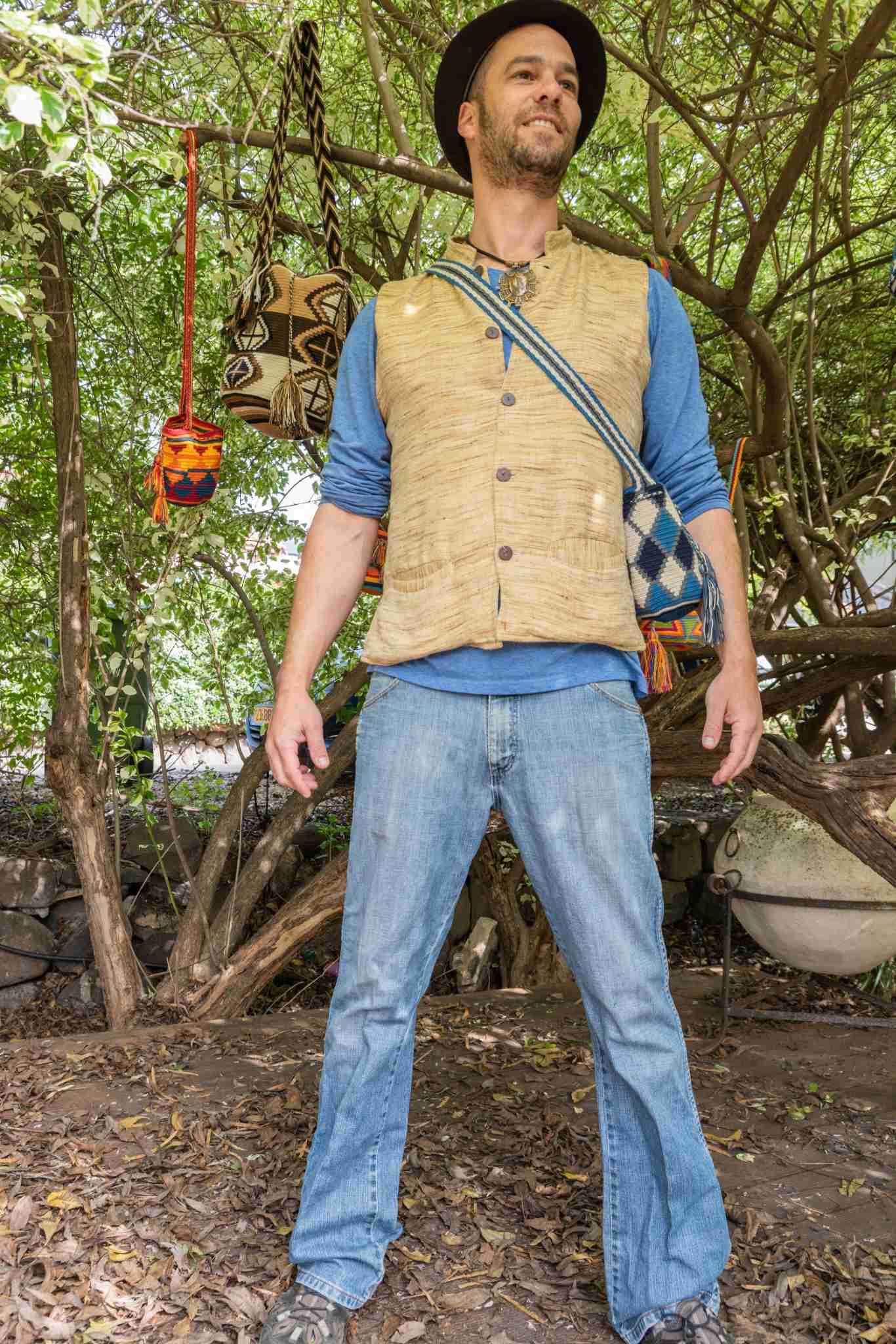 Wayuu Small Knitted Mochila Bag White Squeakers