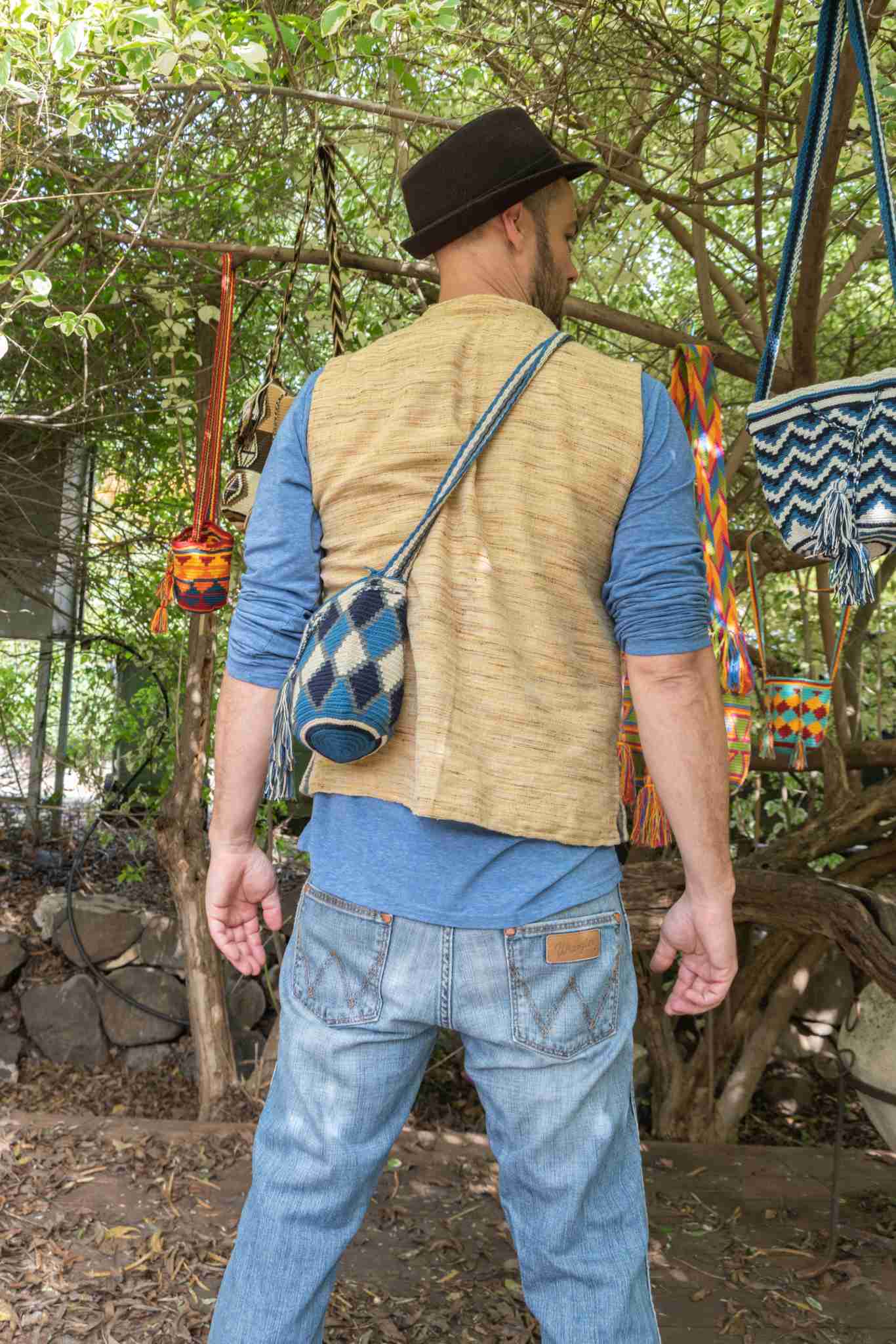 Wayuu Small Knitted Mochila Bag White Squeakers