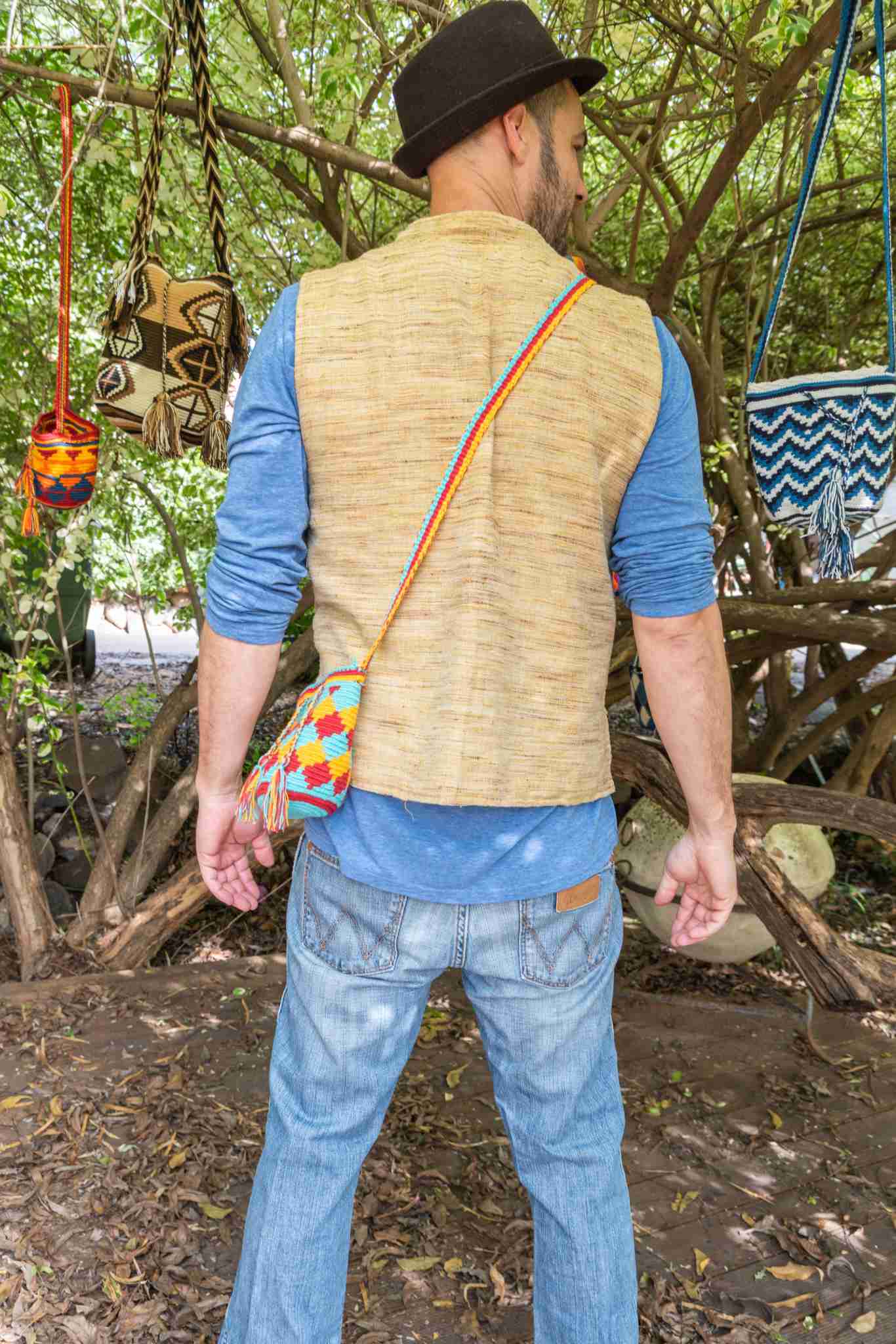 Wayuu Small Knitted Mochila Bag Yellow Bricks