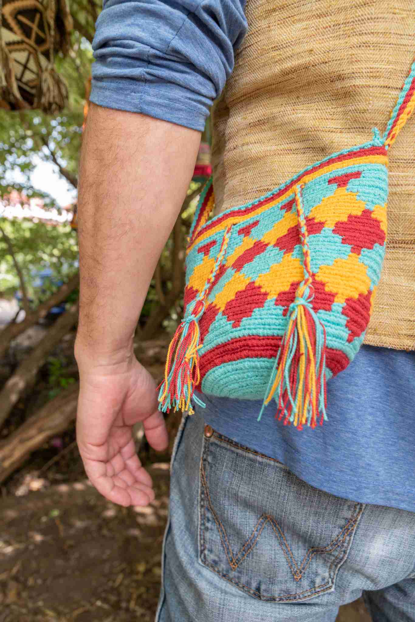 Wayuu Small Knitted Mochila Bag Yellow Bricks