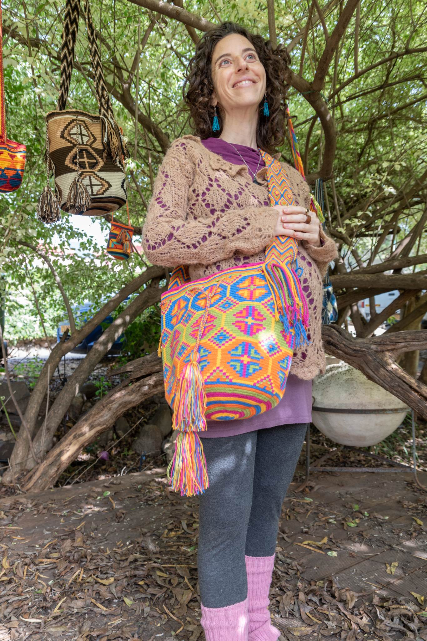 Wayuu Large Knitted Mochila Fields