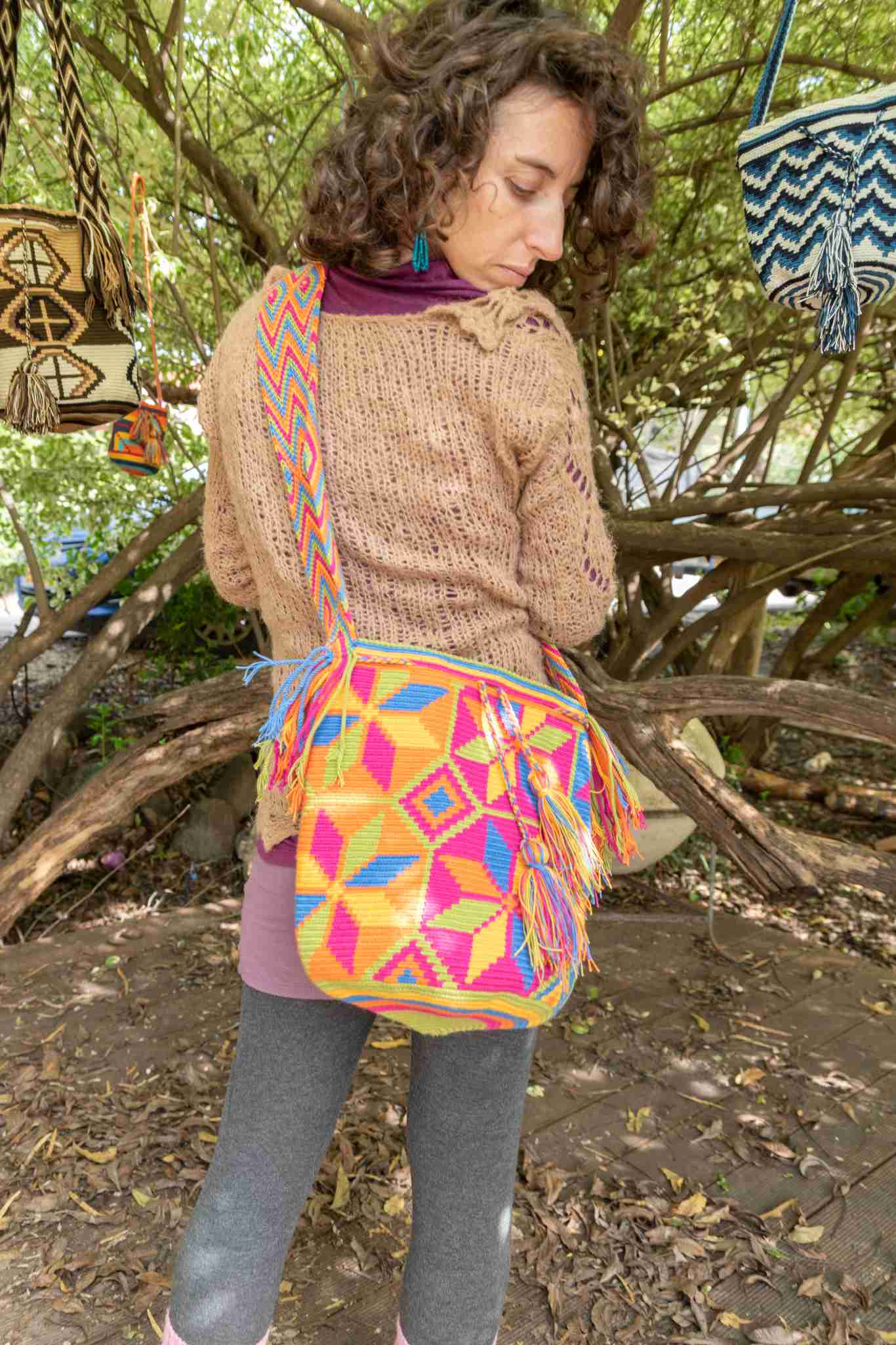 Wayuu Large Knitted Mochila Flower Break