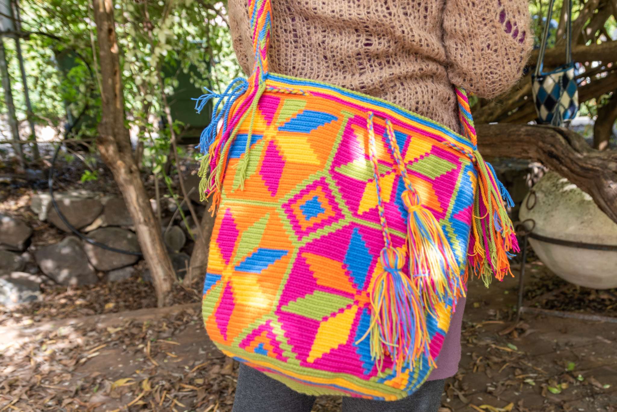 Wayuu Large Knitted Mochila Flower Break