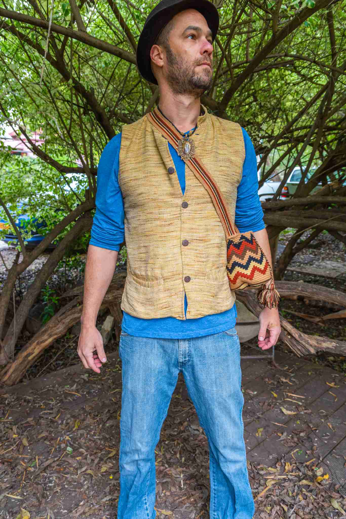 Wayuu Small Knitted Mochila Brown