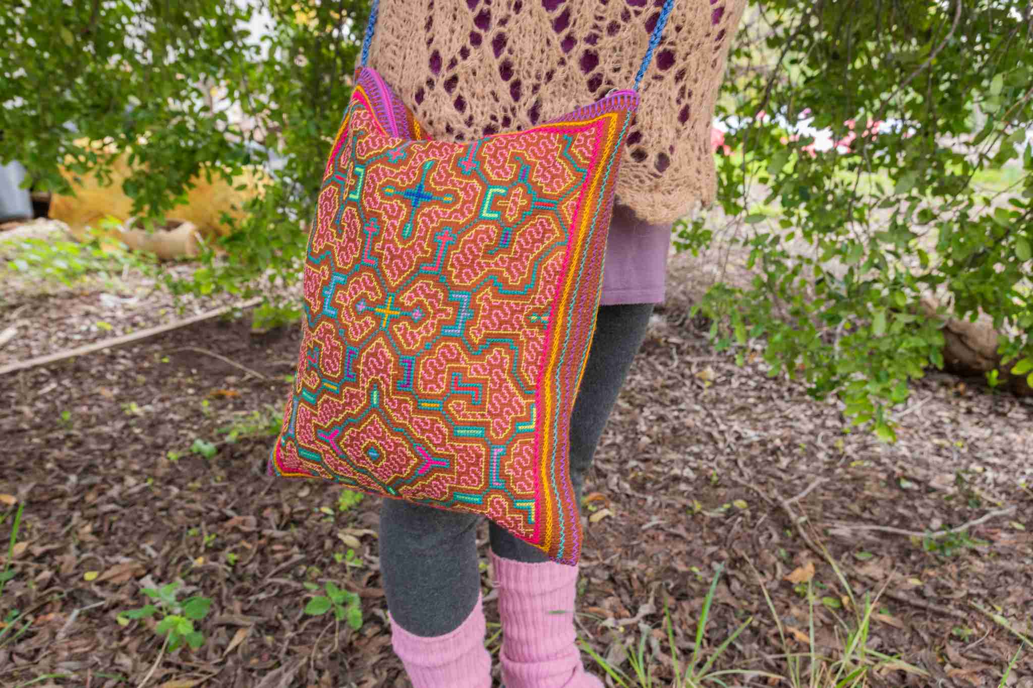 Peruvian Shipibo Embroidery Bag - Ayahusca Icaro