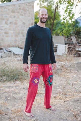 מכנסיים טקסיים עם רקמת שיפיבו