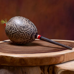 Large Shipibo Maraca Icaro Design