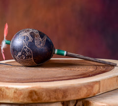 Large Shipibo Maracas The Condor/Humming bird
