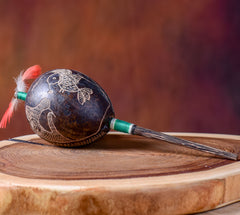 Large Shipibo Maracas The Snake & The Jaguar