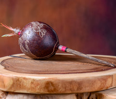 Large Shipibo Maracas The Snake & The Wolf