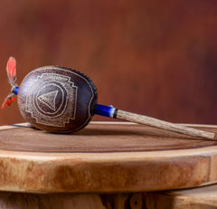Medium Shipibo Maracas The Pyramid & The Hummingbird