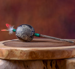 Small Shipibo Maraca The Owl & The Snake