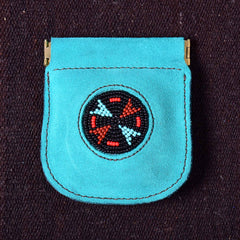 Andino Push - Otavalo Leather Beads Embroidery Purse Triangles