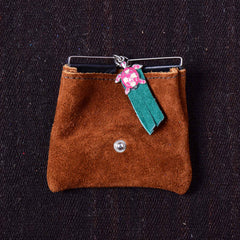 Andino Tortuguero - Otavalo Leather Turtle Clasp Purse Brown
