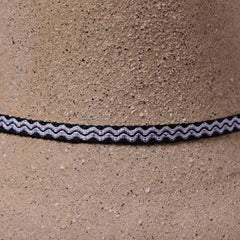 Mhuysca Macrame Thin Bracelet Black Waves