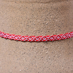 Mhuysca Macrame Thin Bracelet Red