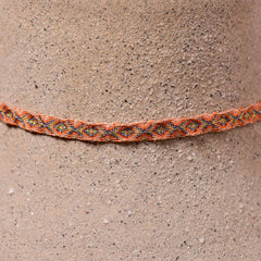 Mhuysca Macrame Thin Bracelet Orange