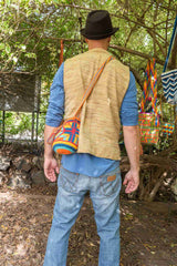 Wayuu Small Knitted Mochila Bag Orange Squeakers