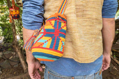 Wayuu Small Knitted Mochila Bag Orange Squeakers